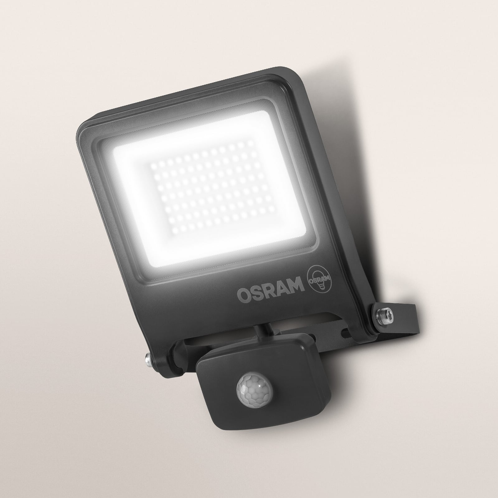 OSRAM kohdevalaisin ulos ENDURA FLOOD, harmaa, anturi 50 W 840 IP44