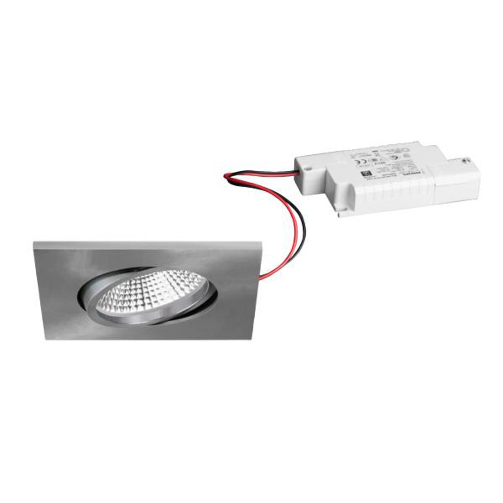 BRUMBERG BB25 Downlight voor Badkamer - alu / grijs / zink - Aluminium - inbouwspot plafond - Inbouwlamp - dimbaar
