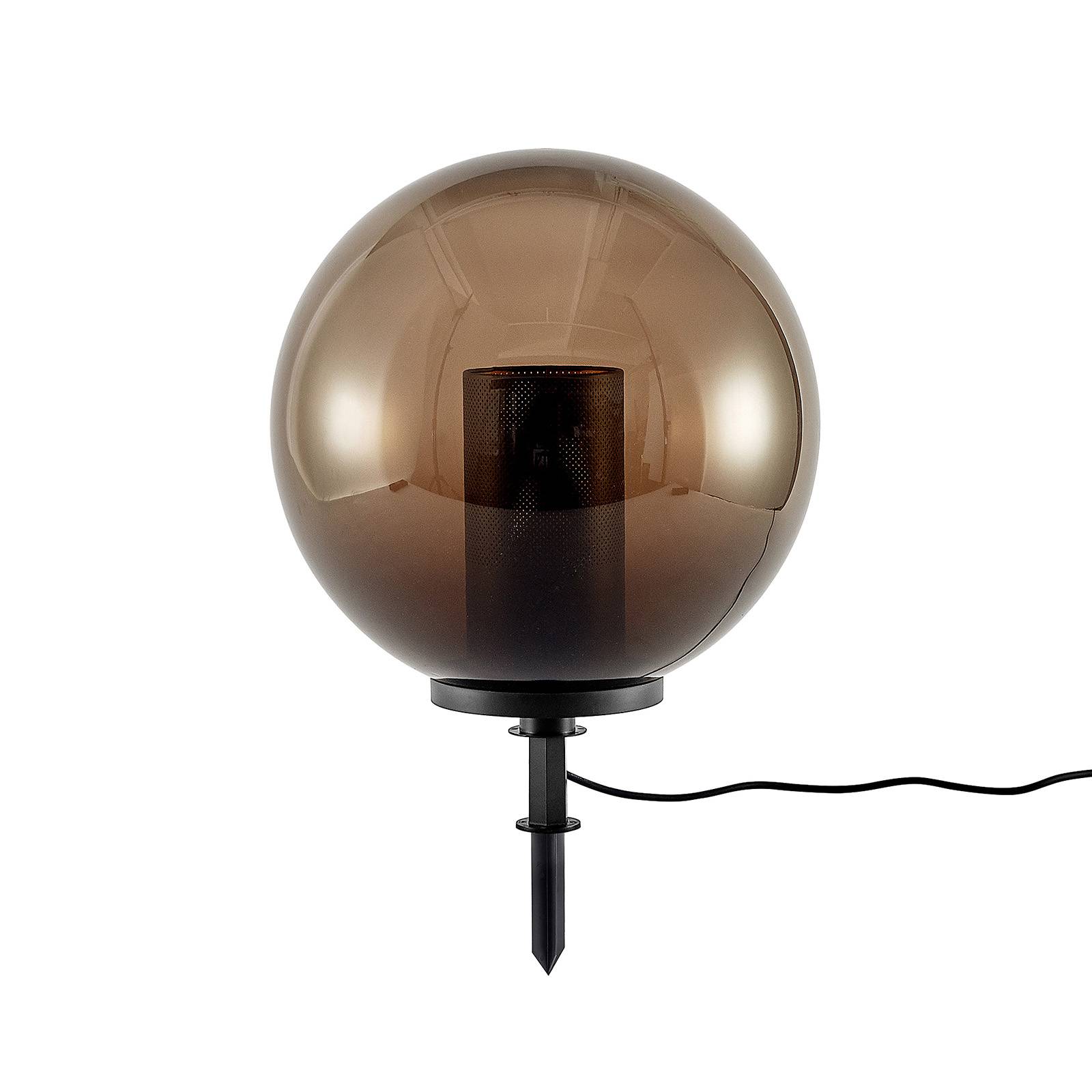 Lindby Kibara -koristevalaisin, pallo, Ø 50 cm - moderni koristevalot ulkokäyttöön savunharmaa