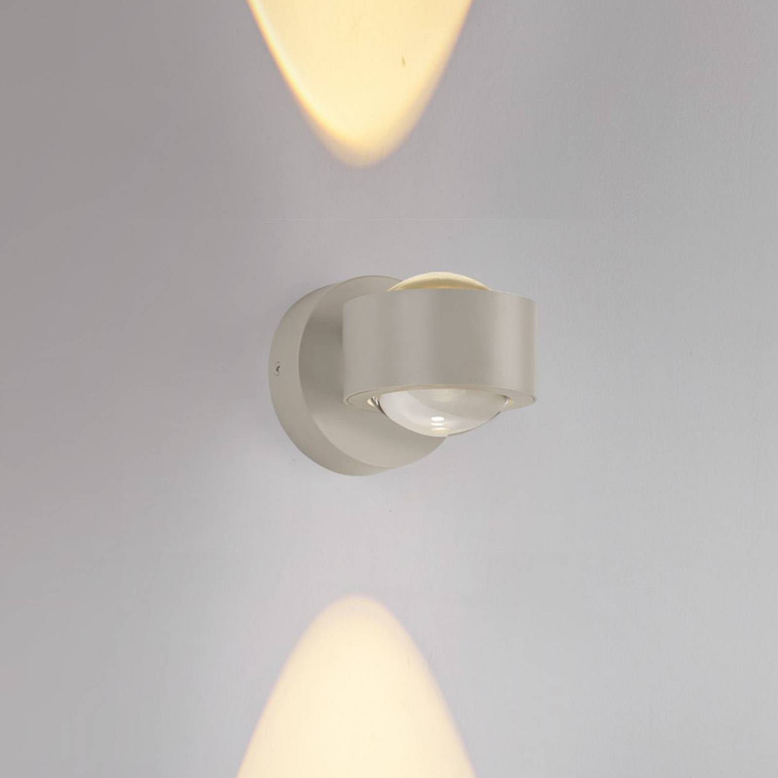 JUST LIGHT. kinkiet LED Chia, piaskowa, żelazna, 3000 K