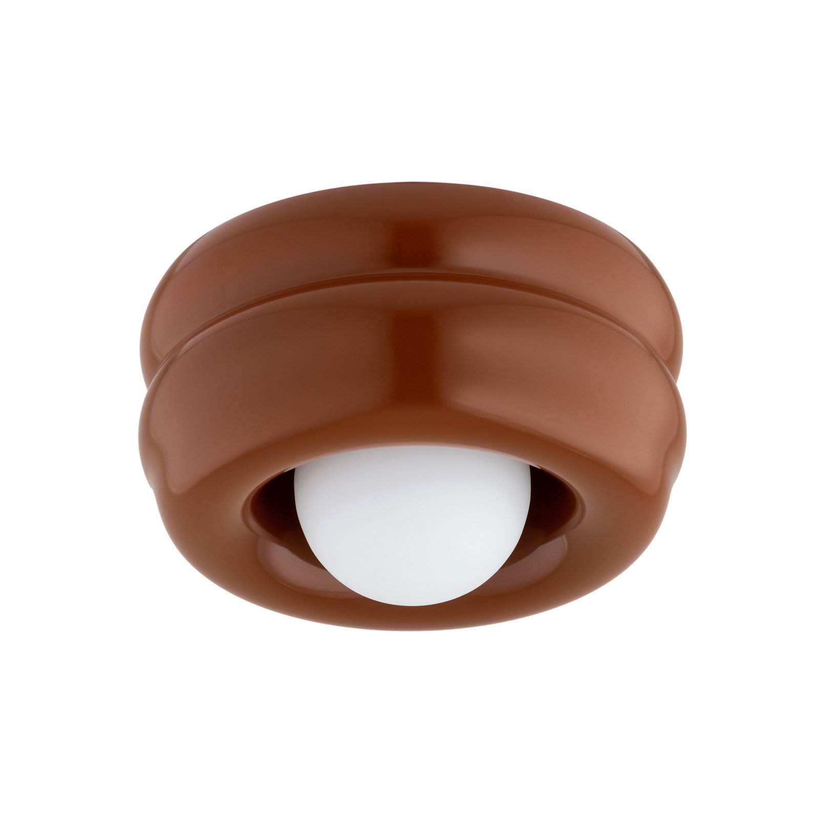 Aplică de perete Tina, teracotă/opal, sticlă, Ø 19 cm