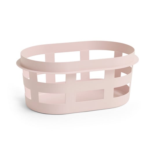 Cesto portaoggetti Basket rosa in plastica Lunghezza 57 cm - HAY