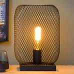 Mesh table lamp, oval, height 32.5 cm