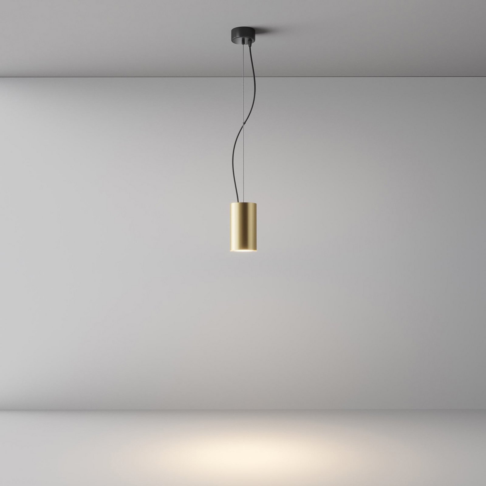 Maytoni LED-Hängeleuchte Efir, gold matt, Ø 7,5cm, 15 W, 38°