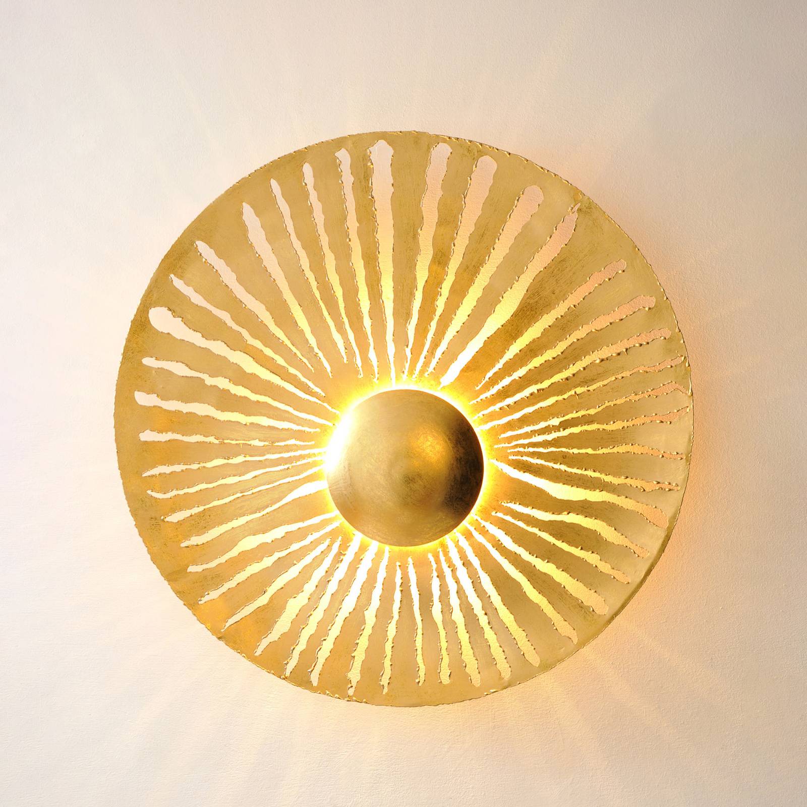 Pietro væglampe guldfarvet Ø 71 cm jern
