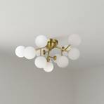 Maytoni ceiling light Dallas, 12-bulb, gold colour/white