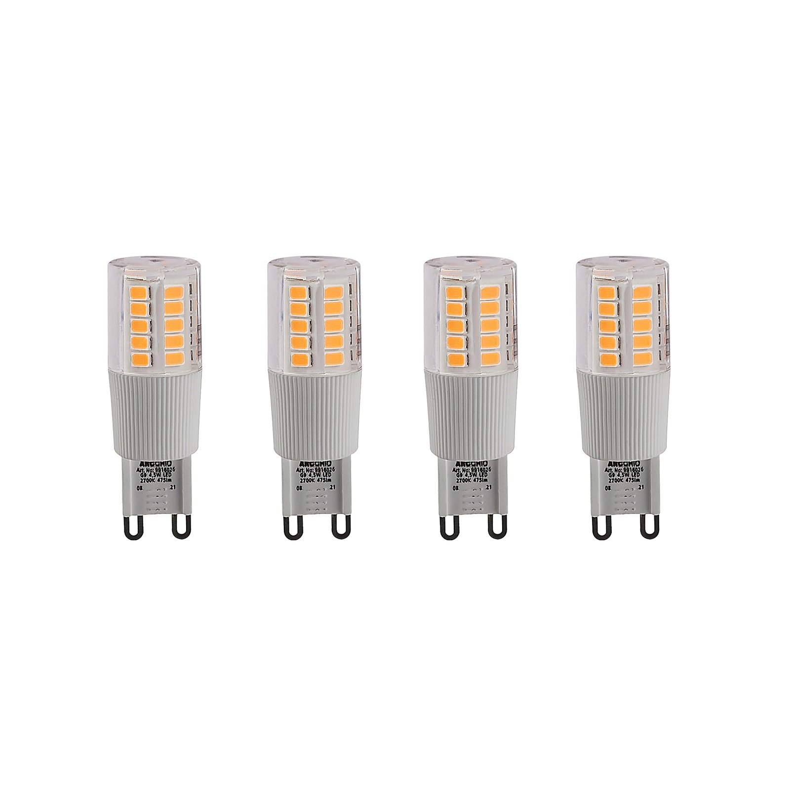 Arcchio bi-pin LED bulb G9 4.5 W 2,700 K 4-pack