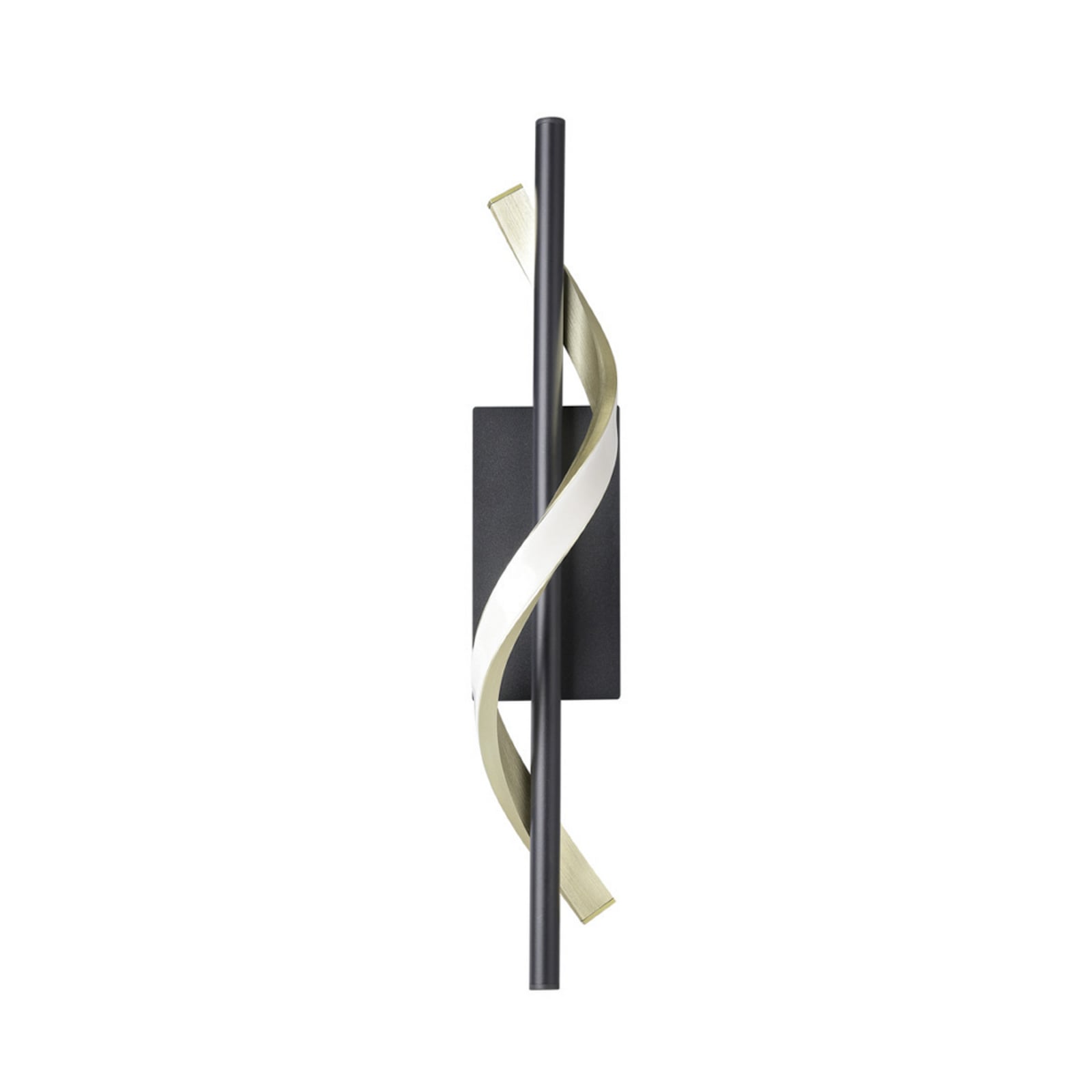 EGLO LED-Wandleuchte CONAPRATO, schwarz/messing, 47 cm, CCT EGLO LED-Wandleuchte CONAPRATO, schwarz/messing, 47 cm, CCT
