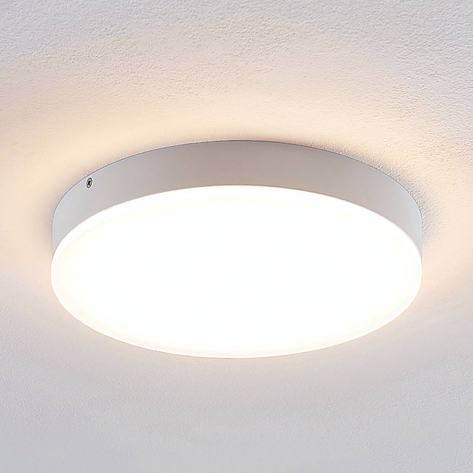 Lindby Leonta LED plafondlamp, wit, Ø 25 cm