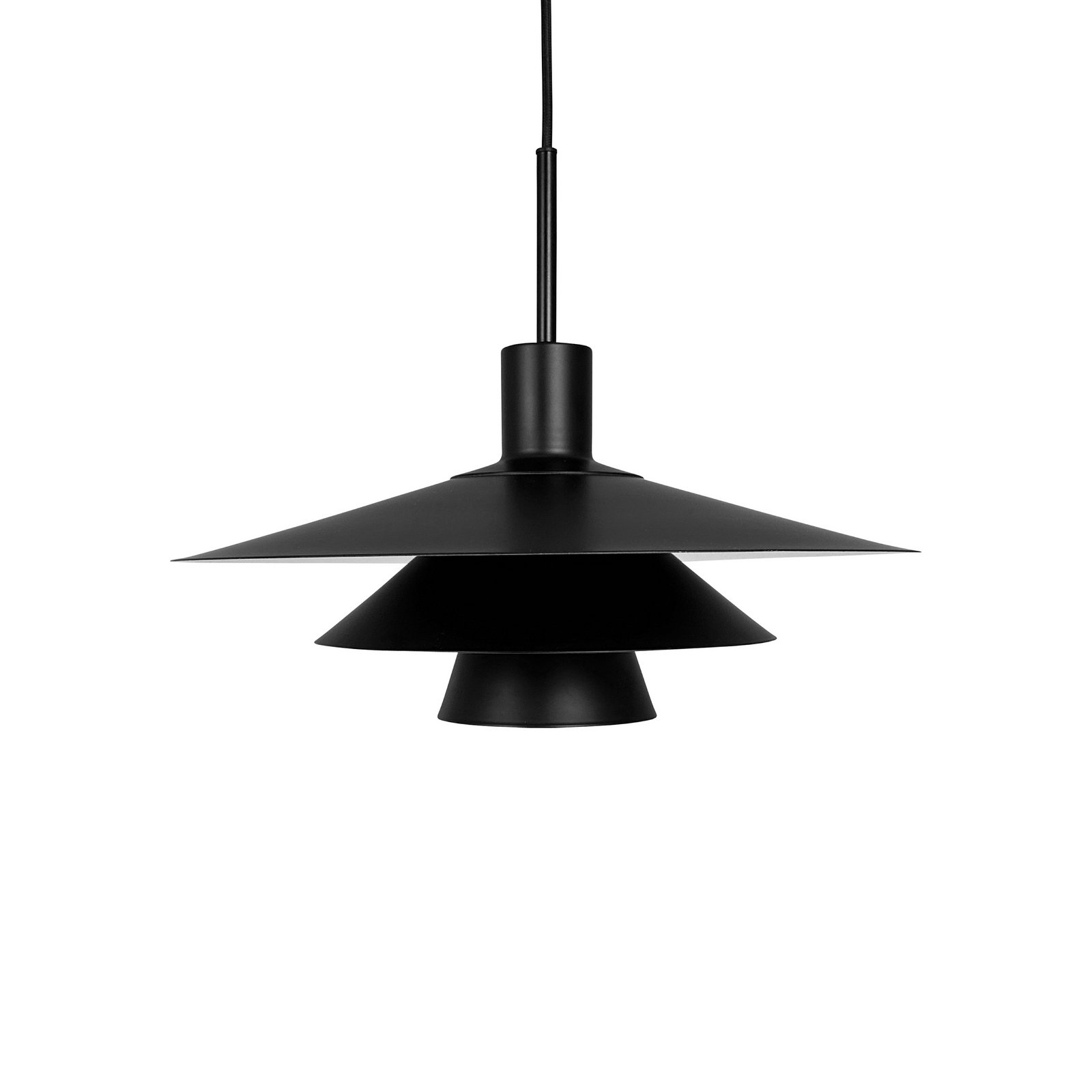 Dyberg Larsen Kay hanging light, Ø 50 cm, black, metal