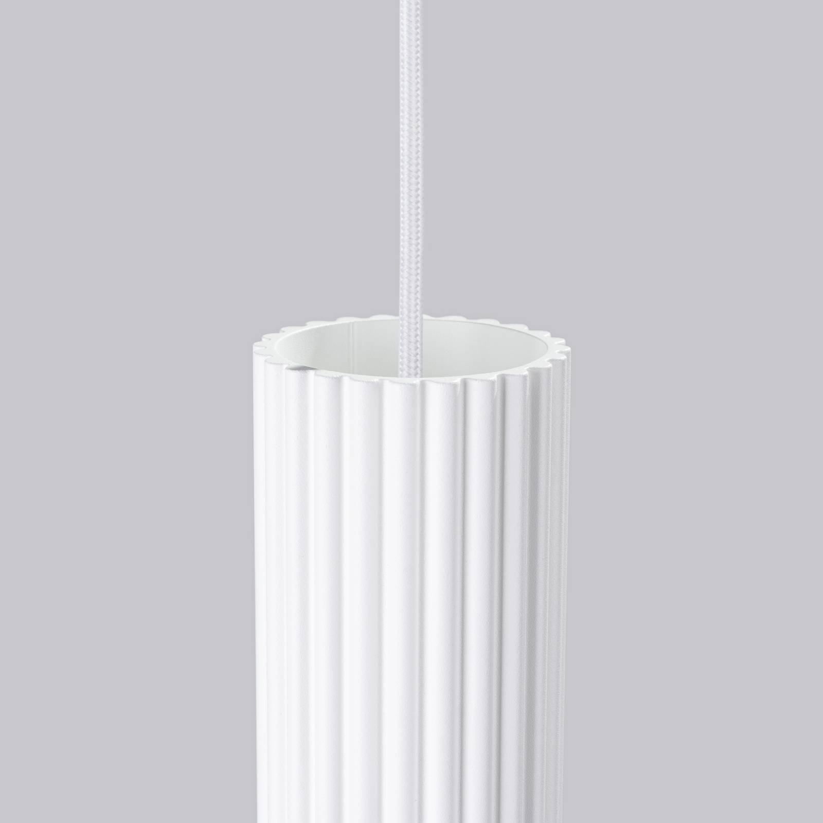 Lampa wisząca Carbon, biała, Ø 6 cm, aluminium