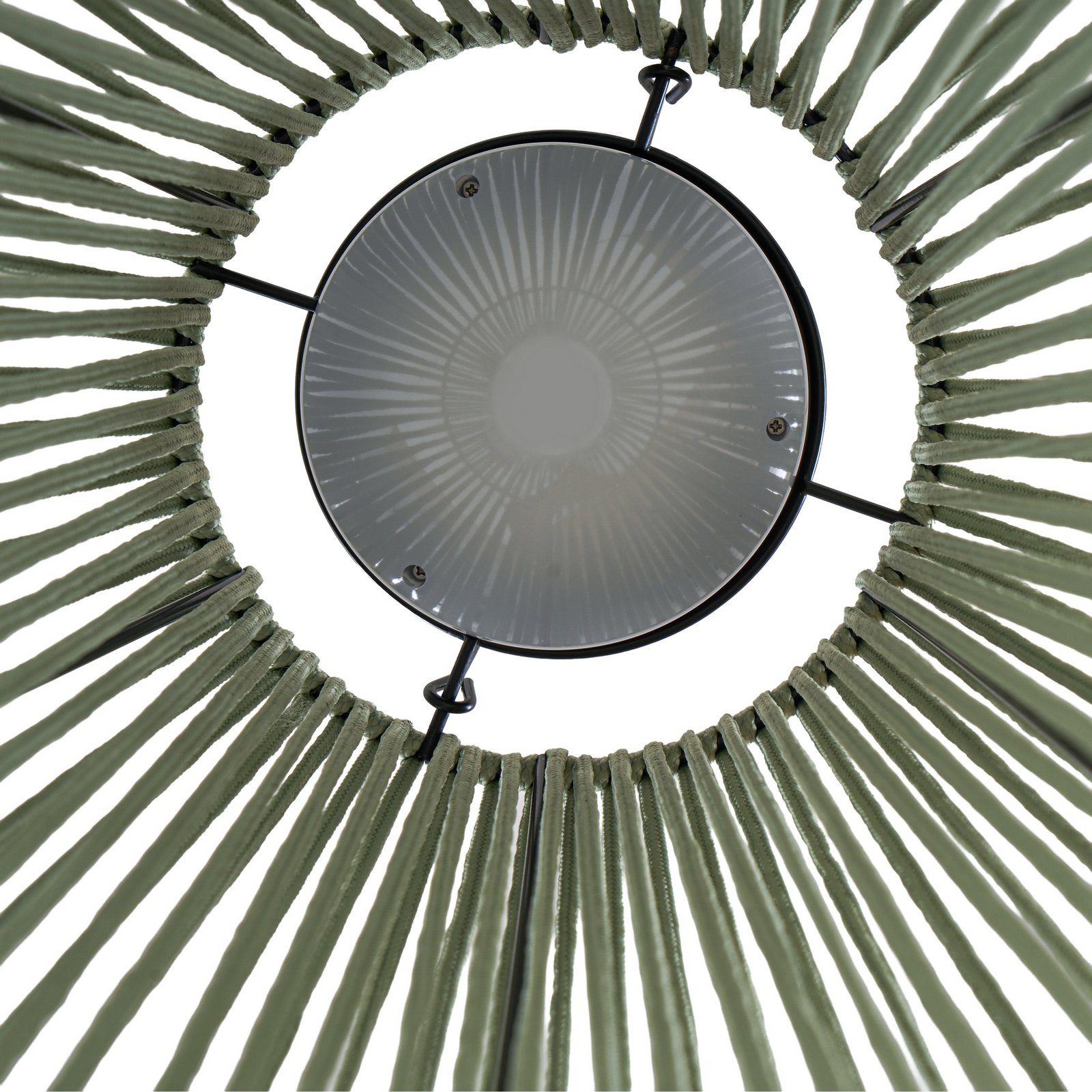 Austas LED-solcellelampe, Ø 32 cm, grøn, IP54, USB - Lindby