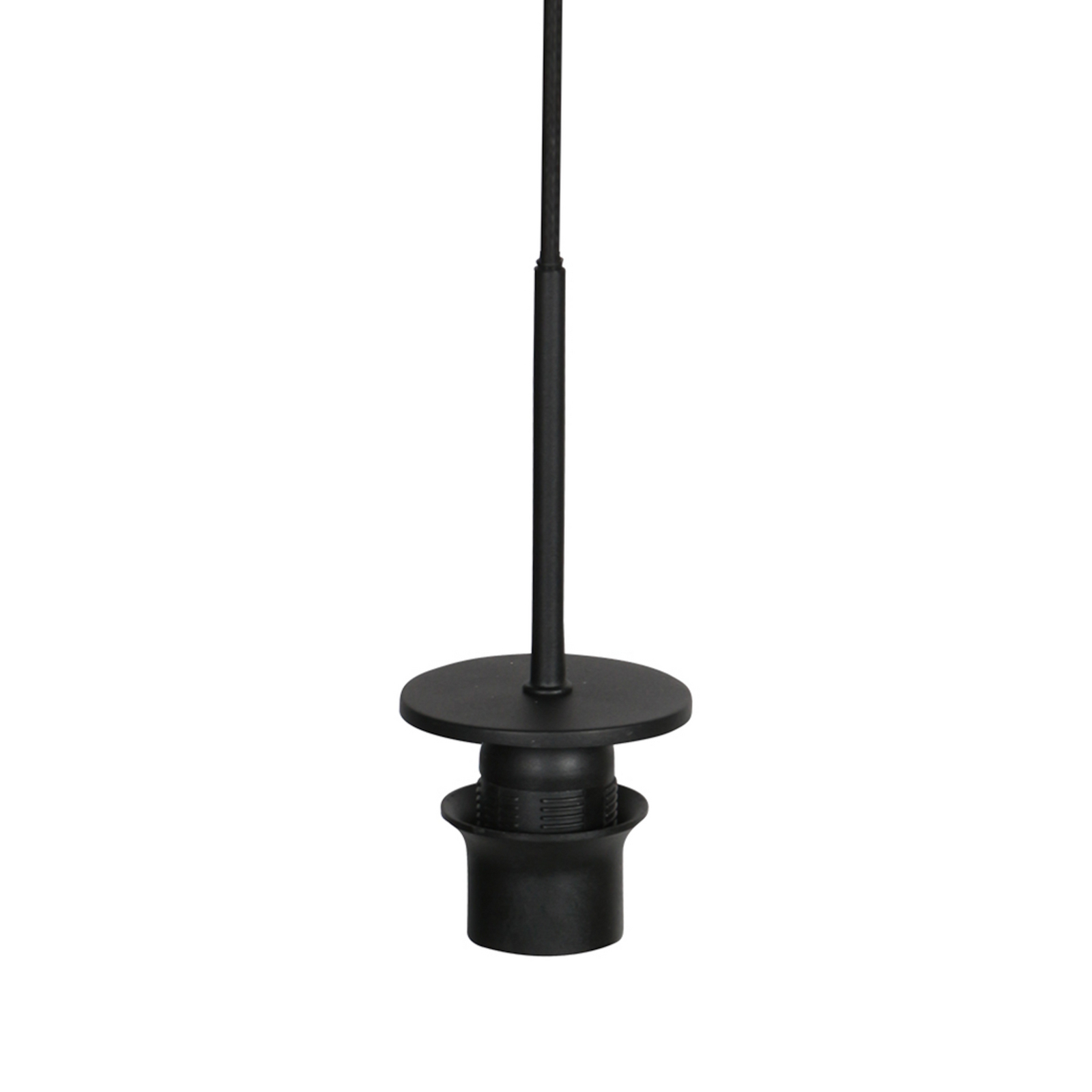 Suspension Ropex 4526, à 5 lampes, ronde, noire, câble marron