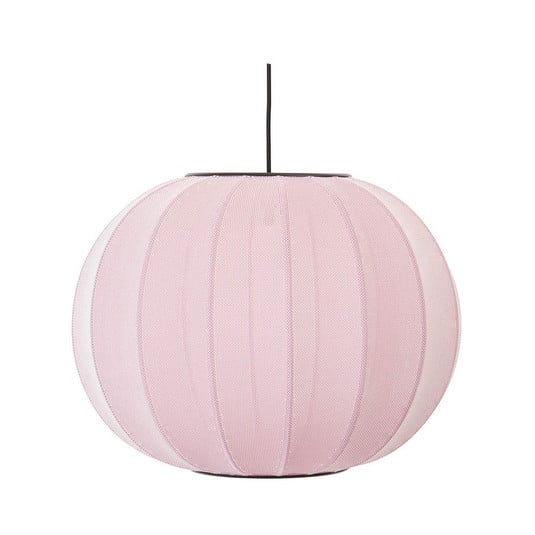 Lámpara colgante LED Knit-Wit 45 Round, rosa, Ø45 cm - Made By Hand