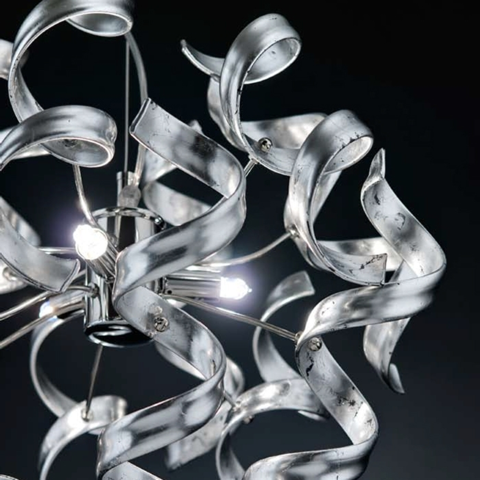Piękna lampa wisząca Silver średn. 40 cm