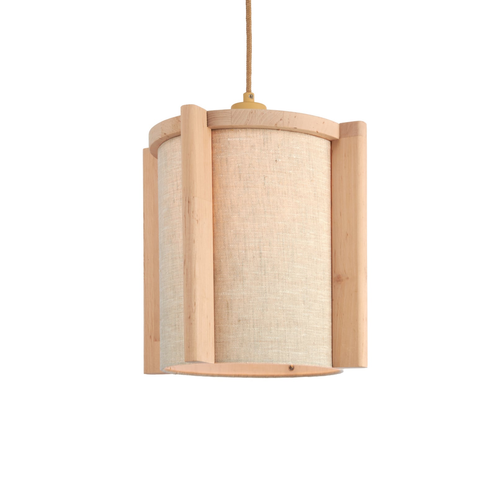GOOD & MOJO Candeeiro suspenso Corsica, natural, madeira de amieiro, E27
