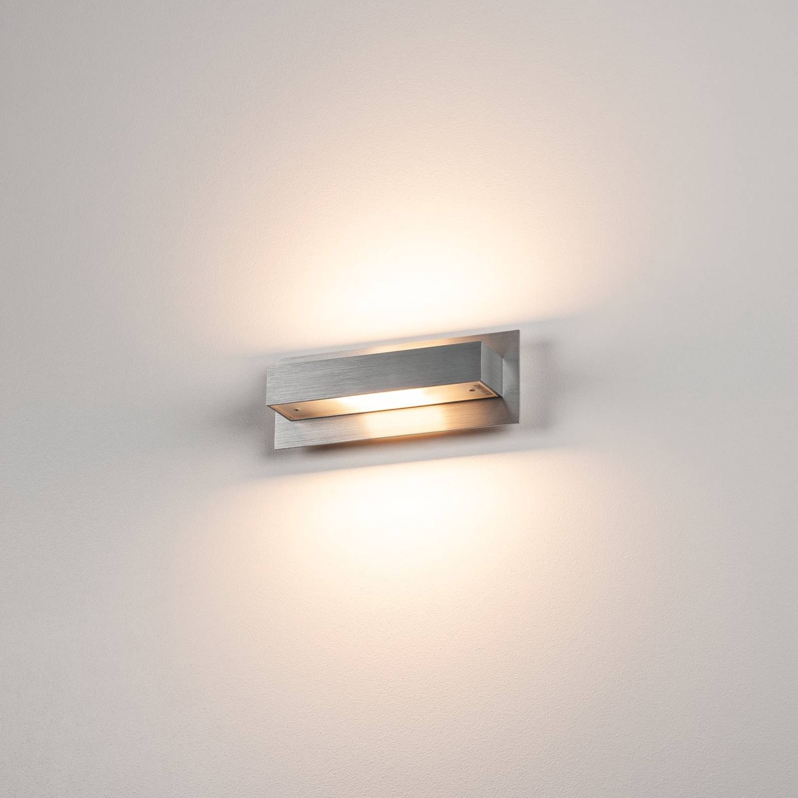 Moderne wandlamp Tani van geborsteld aluminium