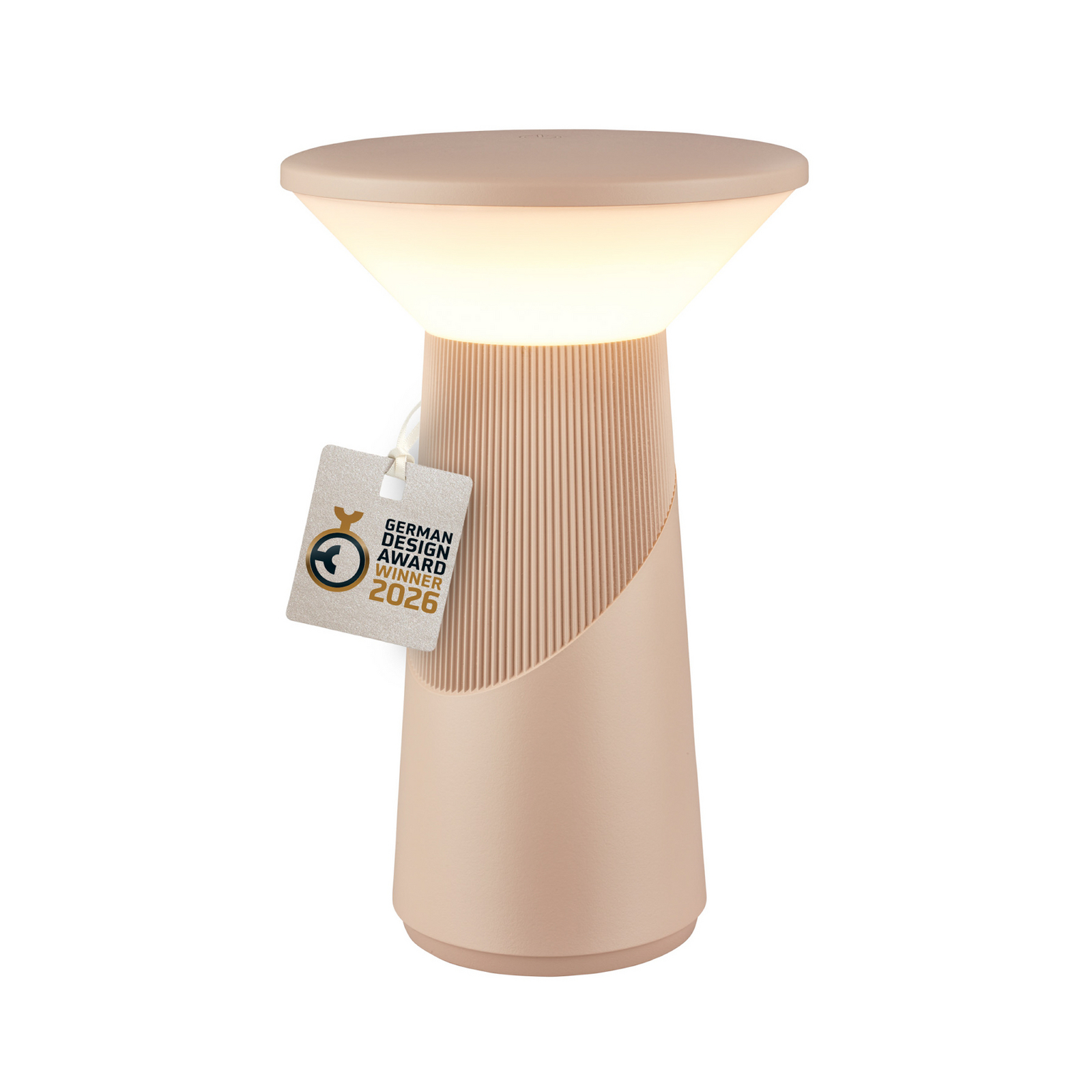 Lampa stołowa LED z akumulatorem Pilia, beżowa, wysokość 24 cm, IP44 Lampa stołowa LED z akumulatorem Pilia, beżowa, wysokość 24 cm, IP44