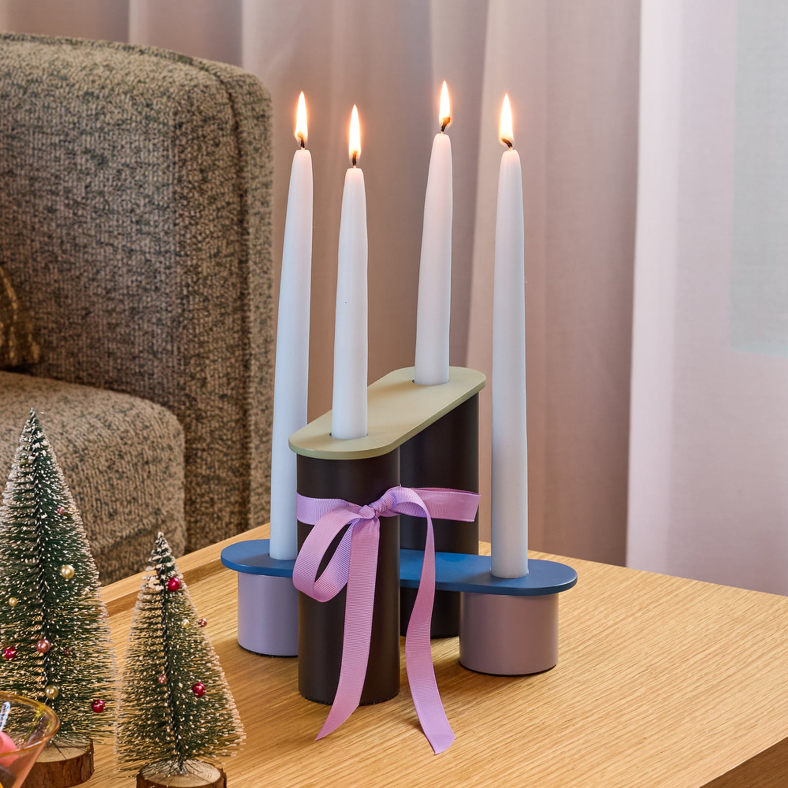 Set di 2 portacandele Modu colorati - Hübsch