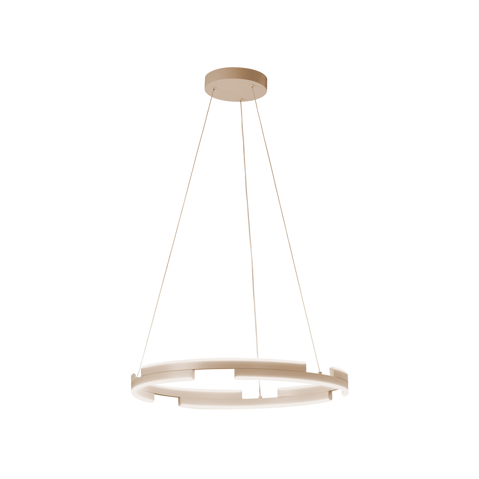 Żyrandol LED Circly, kolor piaskowy, Ø 60 cm, metal, CCT