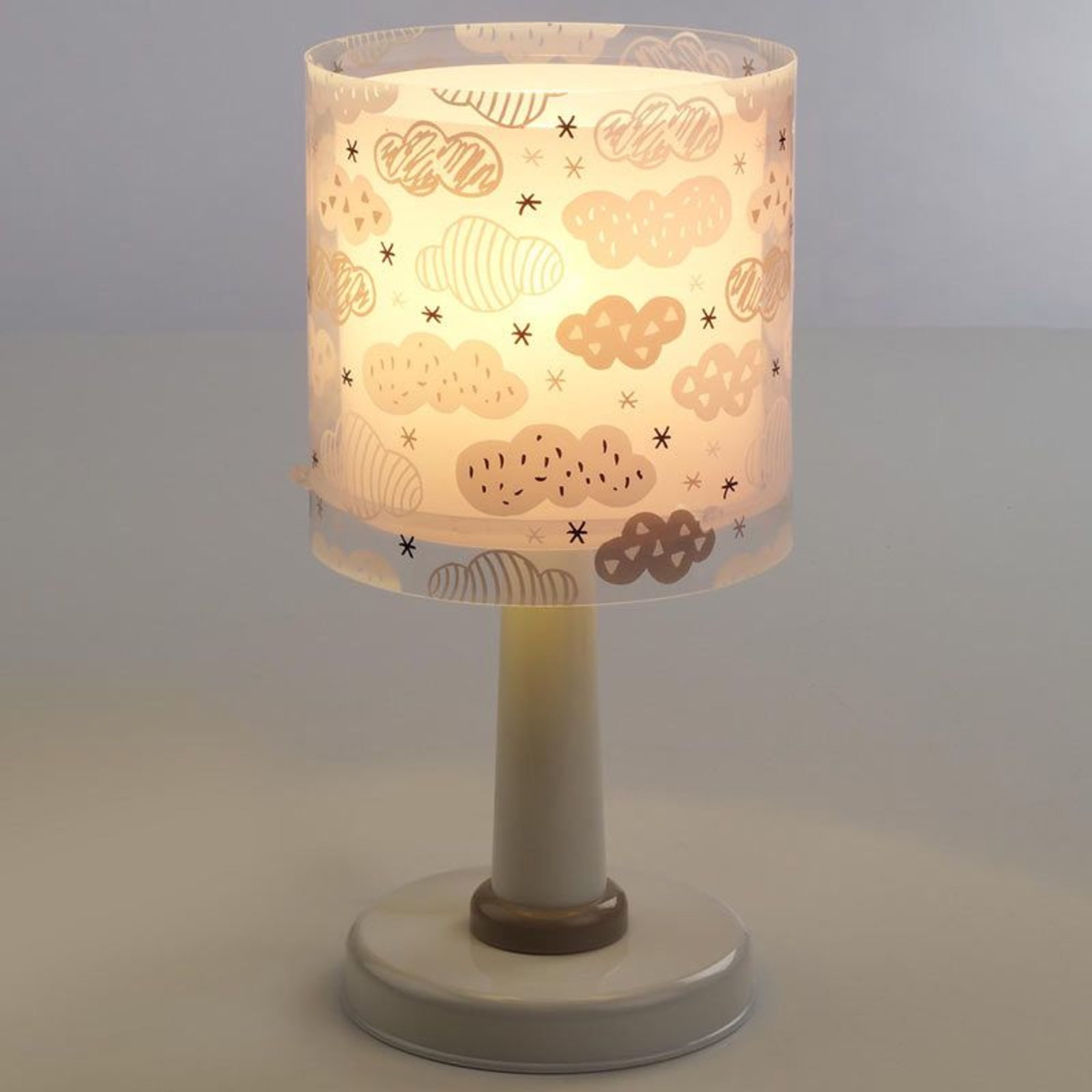 Clouds table lamp for a child’s room, pink