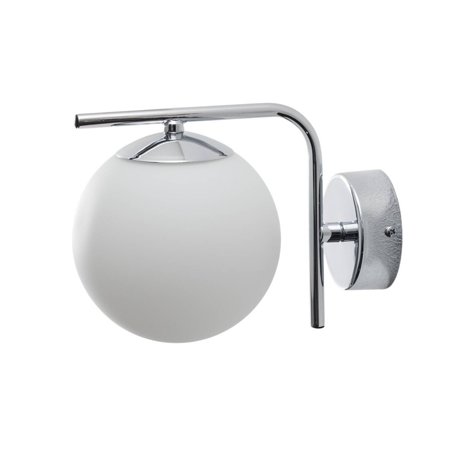 Wandleuchte Aurora, chromfarben, Glas, 17 cm, Kugel, E14 günstig online kaufen