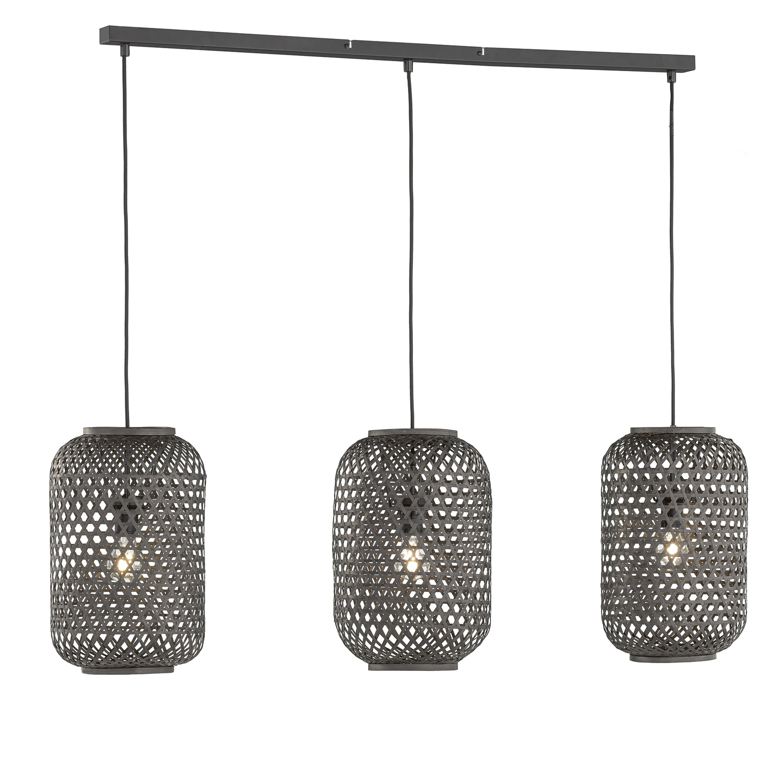 Schöner Wohnen Calla hanglamp 3-lamps zwart