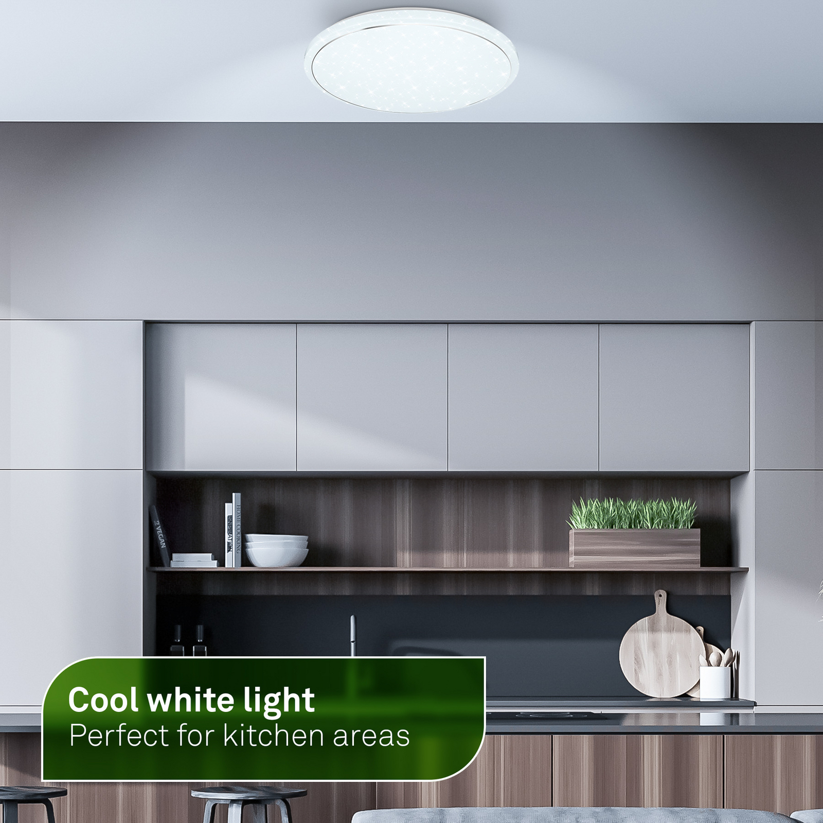 Stropné LED svetlo Star, biele, hviezdicový dekor, CCT, stmievateľné