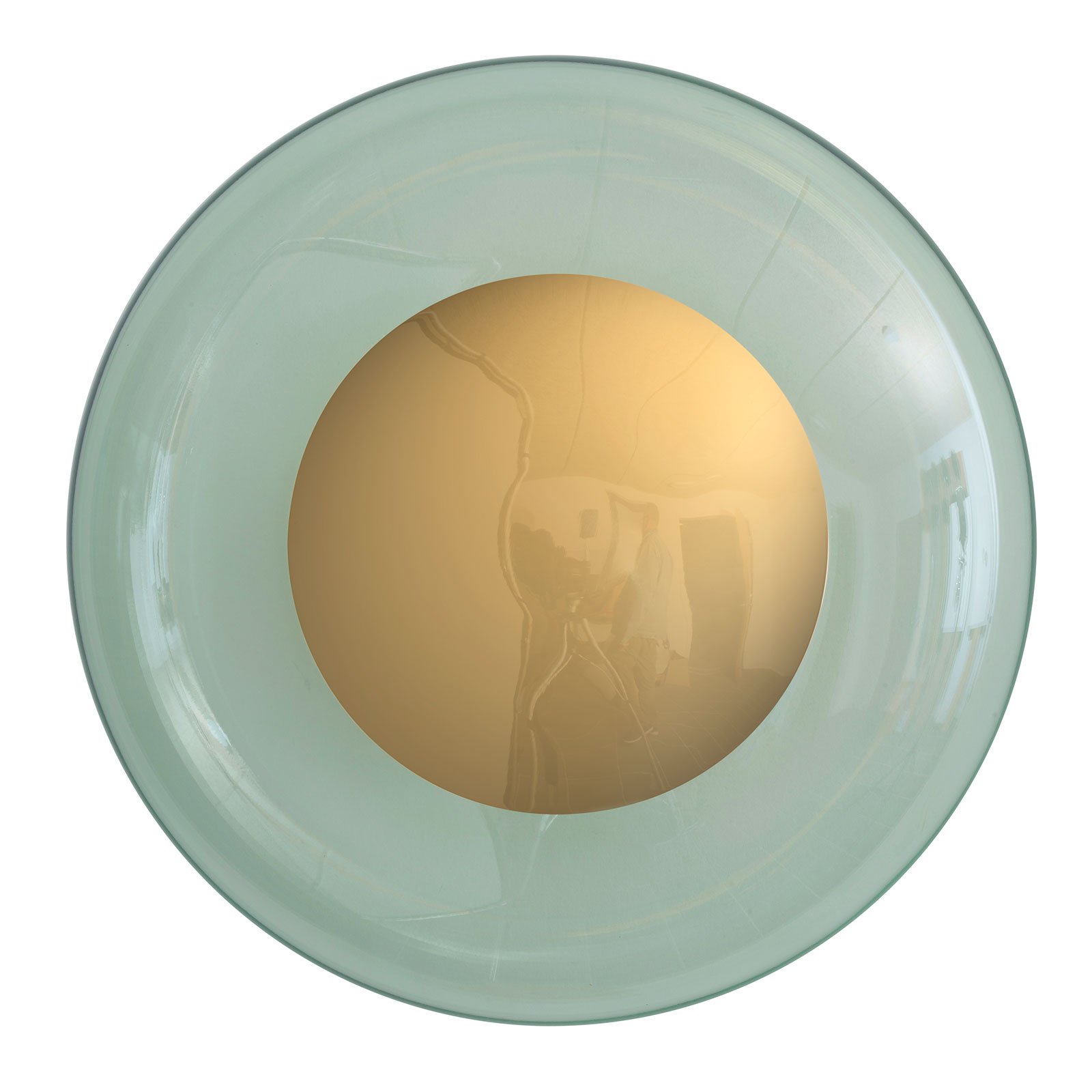 EBB & FLOW Horizon socket gold/green Ø 36 cm