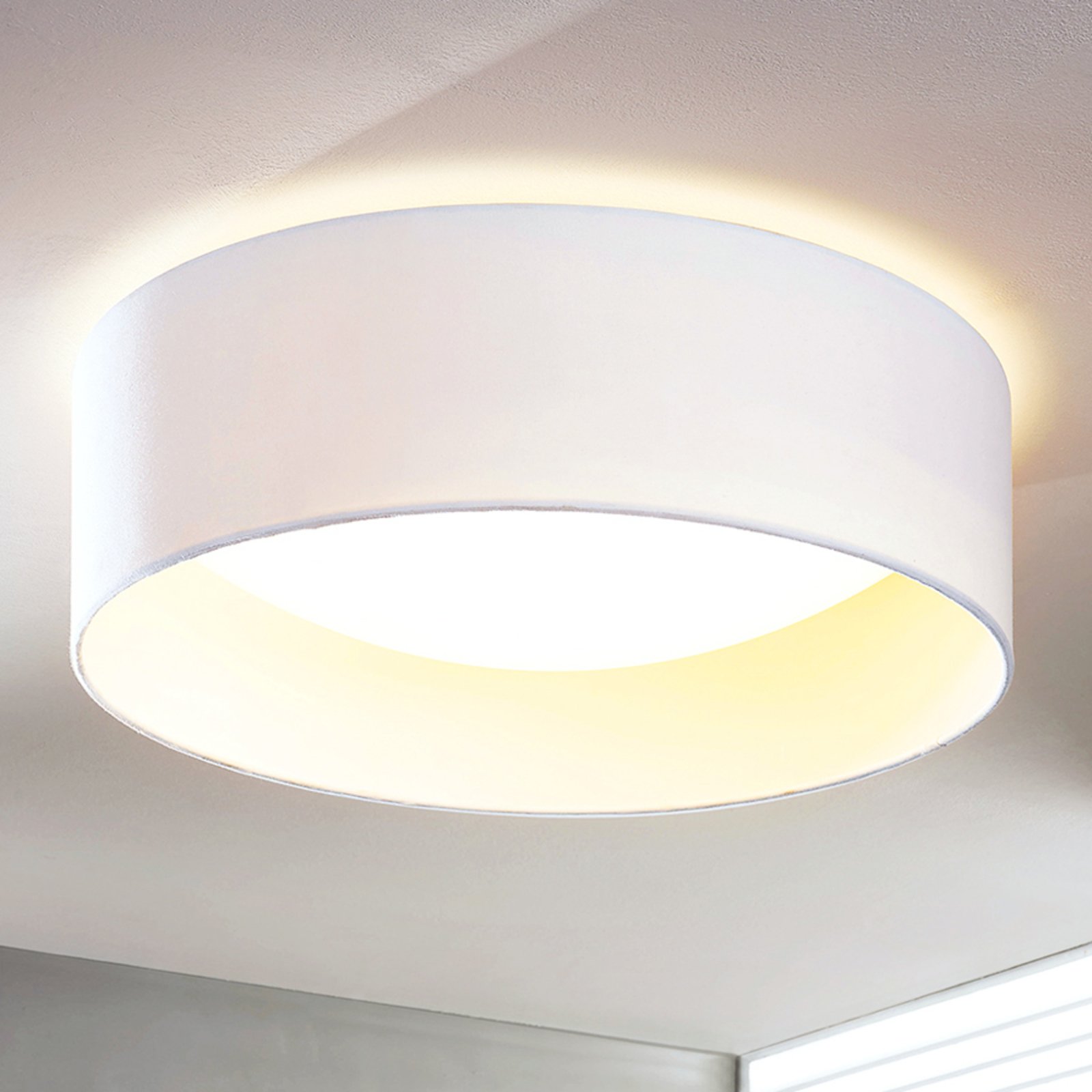 Lampa sufitowa LED Franka, biała, 41,5 cm