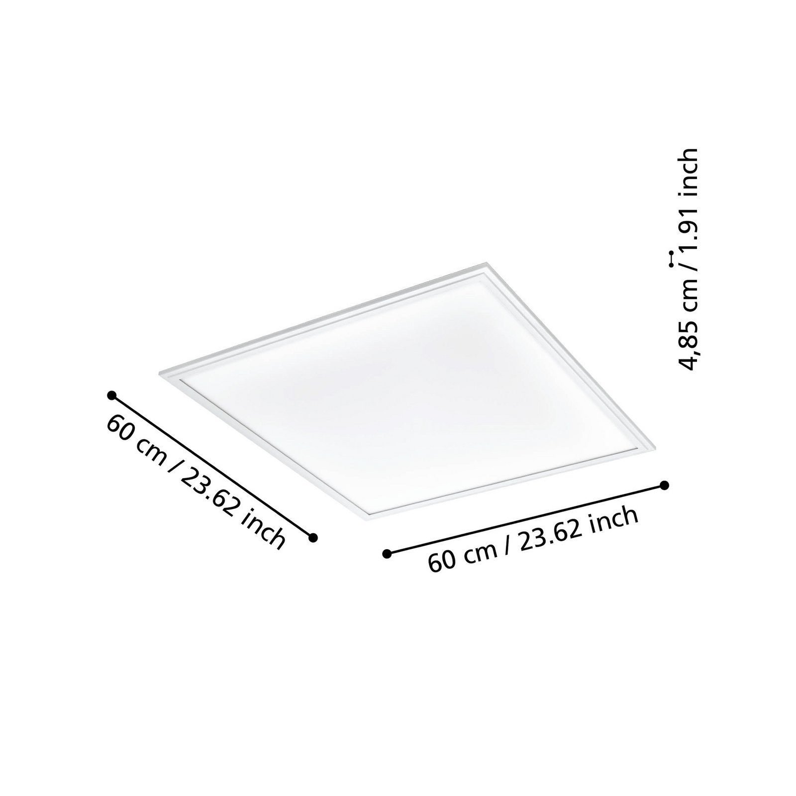 EGLO connect CCT ceiling lamp 59.5x59.5cm white