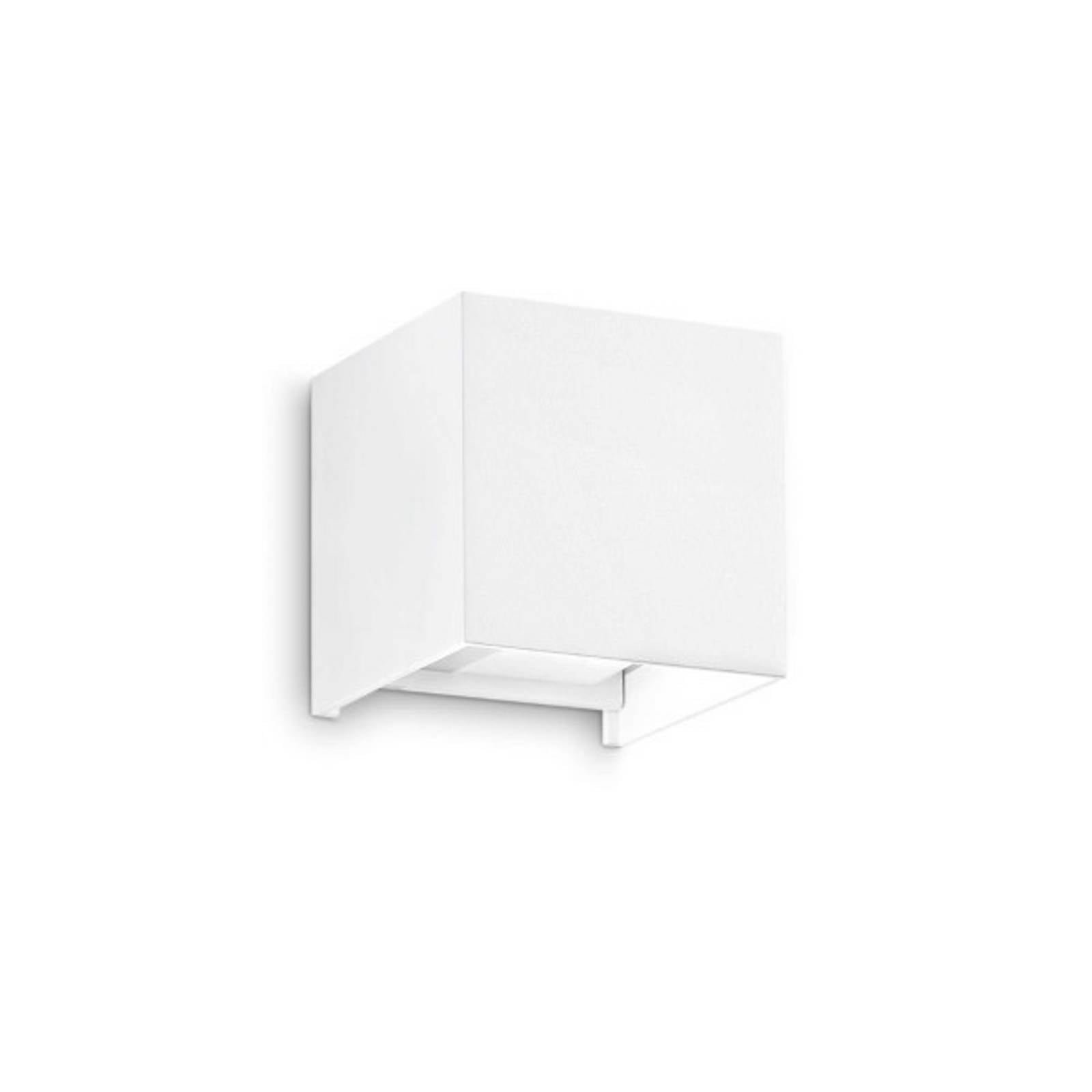Ideal Lux LED-Außenwandleuchte Atom, weiß, 10 cm, Metall