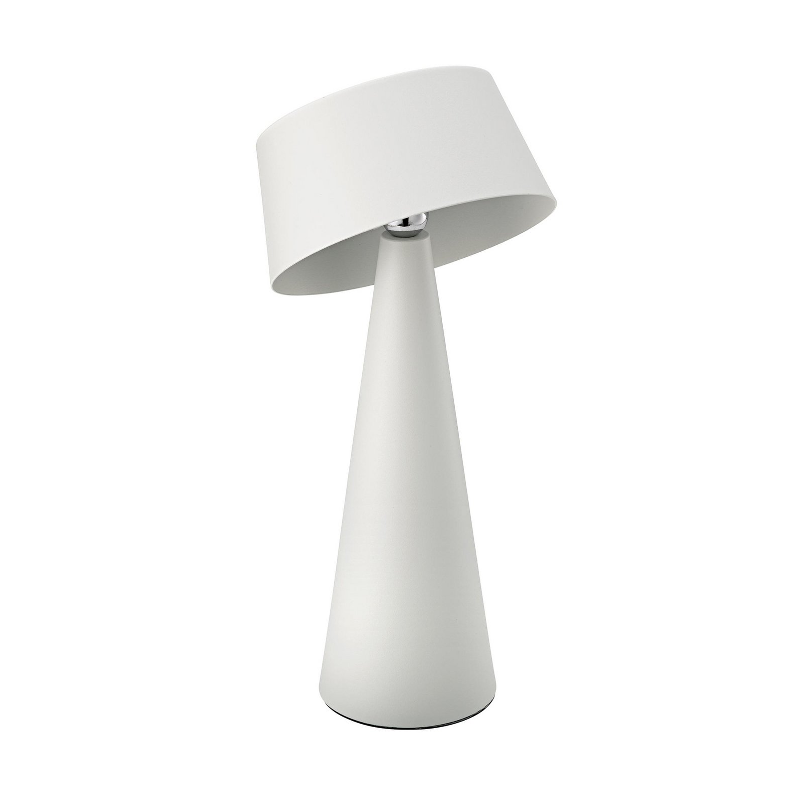 Lampa stołowa LED Solino, biała, zasilanie słoneczne/USB, 26 cm, IP44