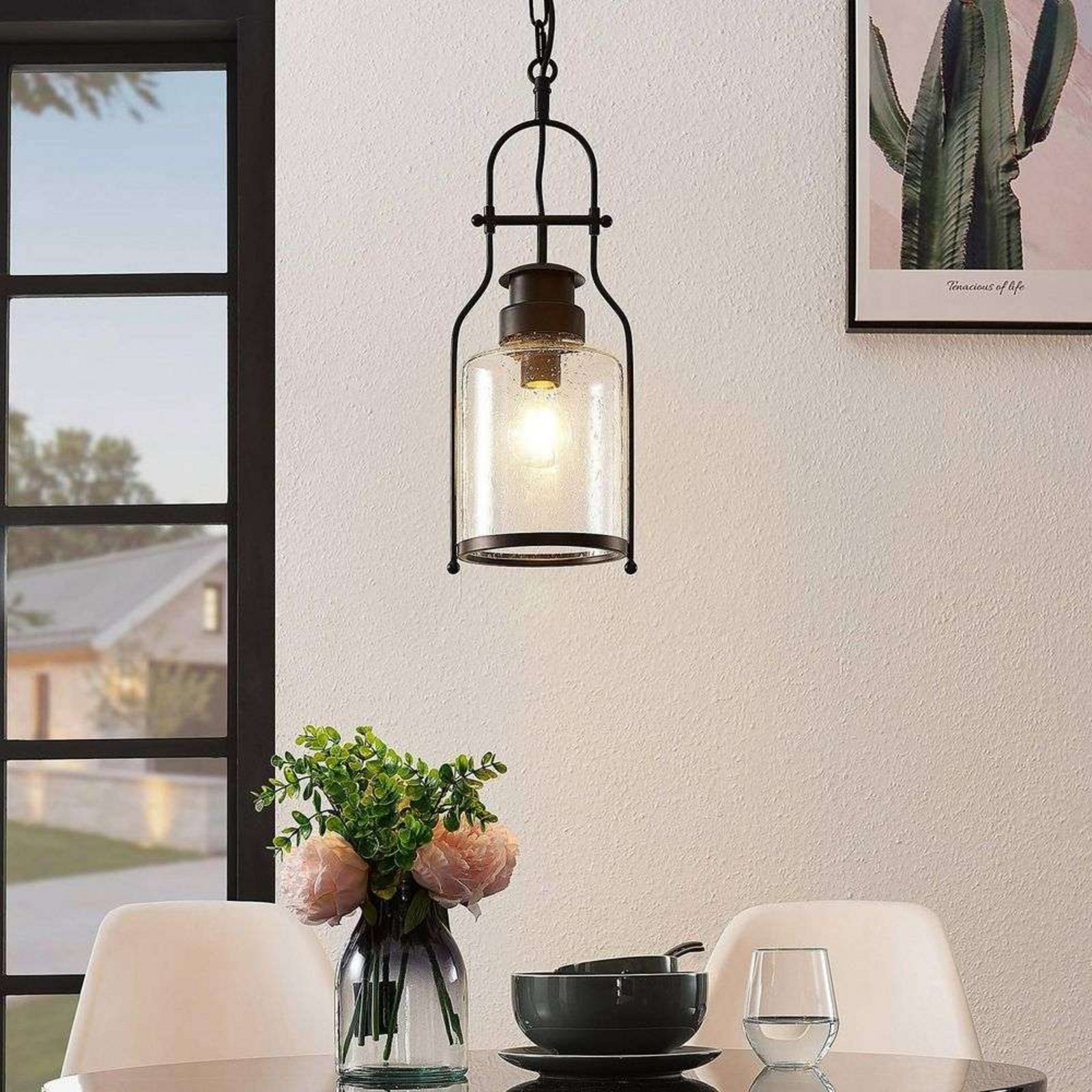 Rozalie Lustră Pendul Clear/Black - Lindby