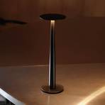 Nemo Portofino lámpara de mesa LED recargable, negro, aluminio