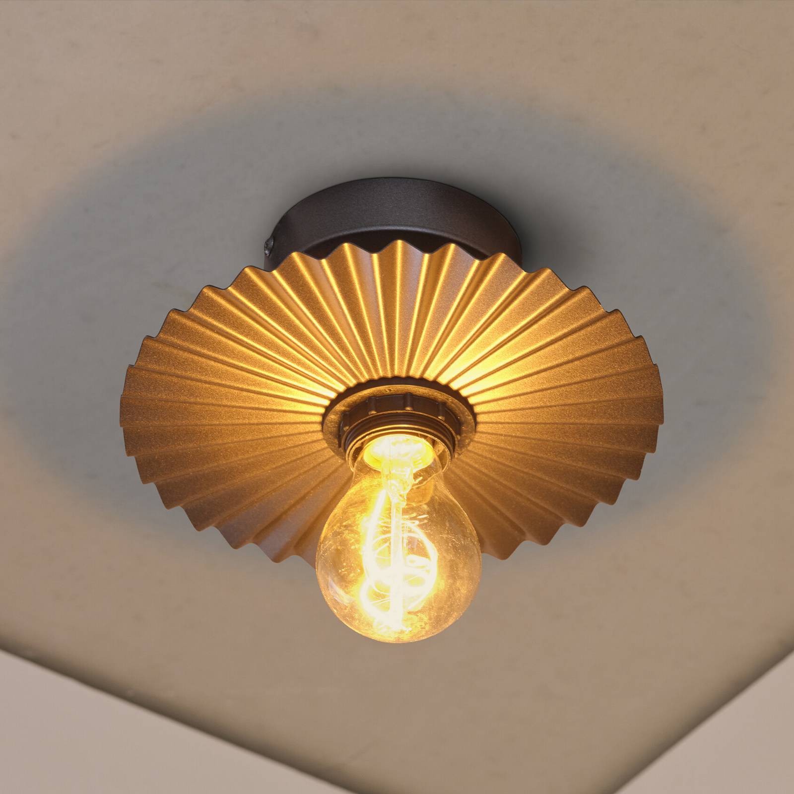 Lampa sufitowa OSRAM Decor Plissee, szara, stal, E27
