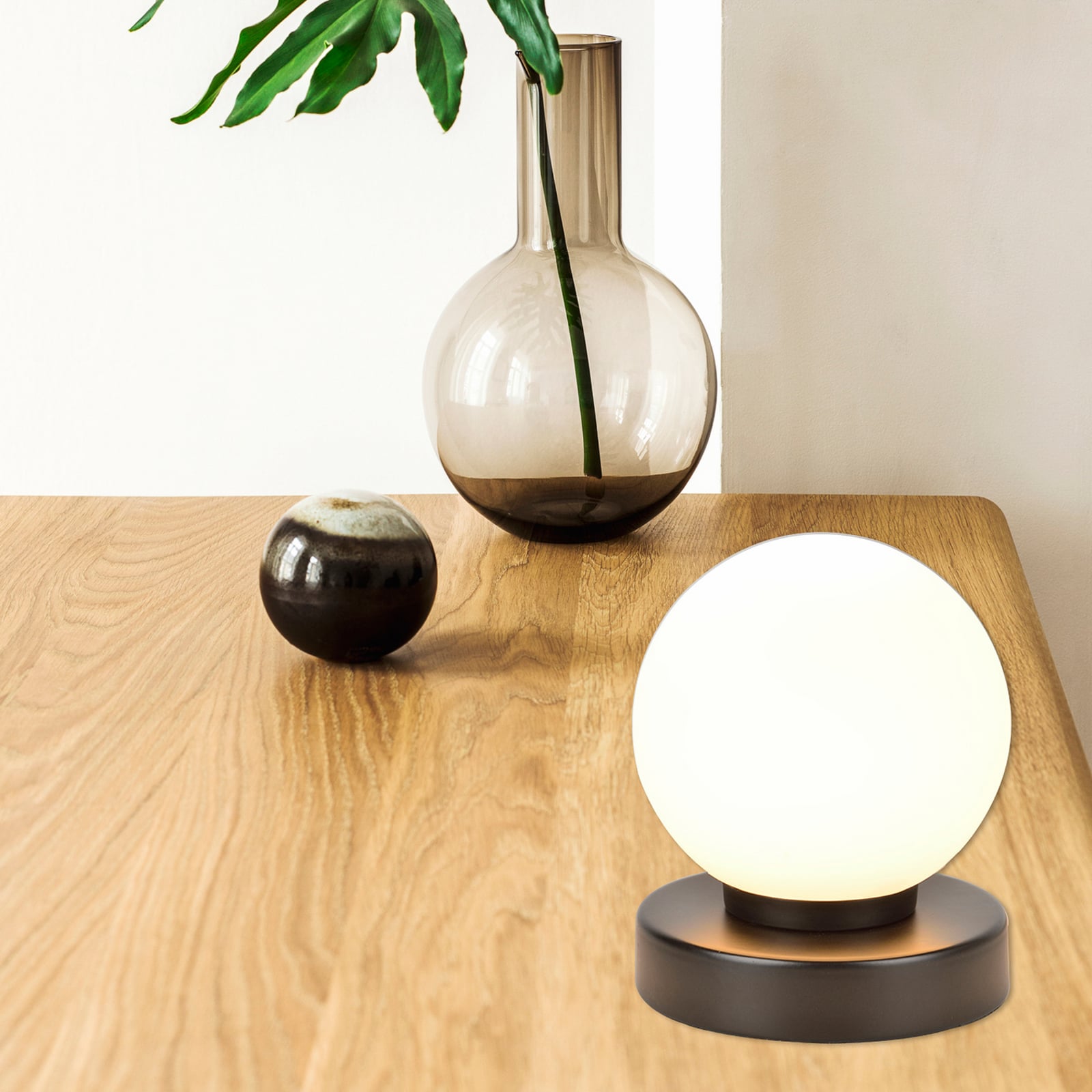 Lampada da tavolo Seventy, nero opaco, altezza 15 cm - COREP SAS