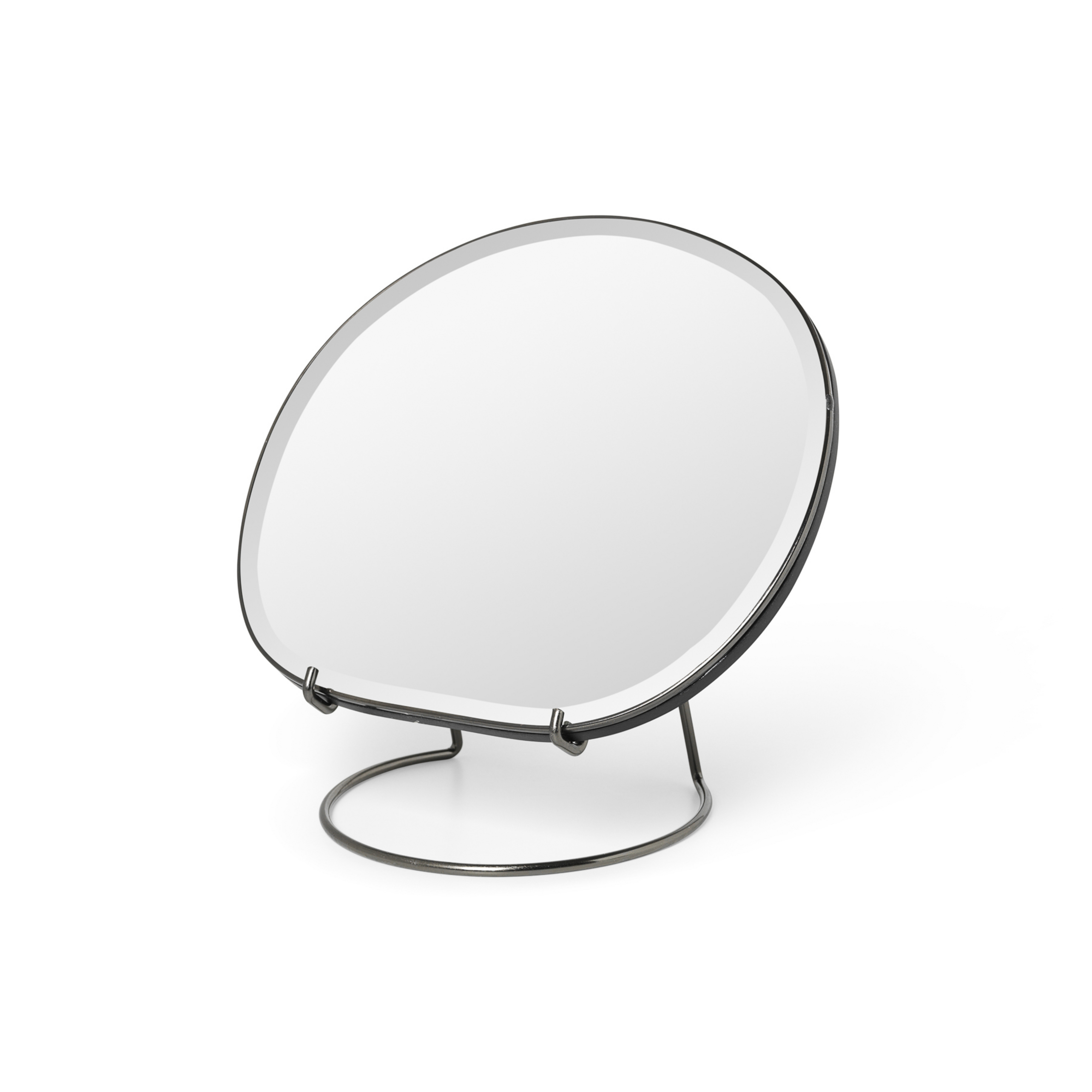 ferm LIVING table mirror Pond, chrome, width 21 cm, glass