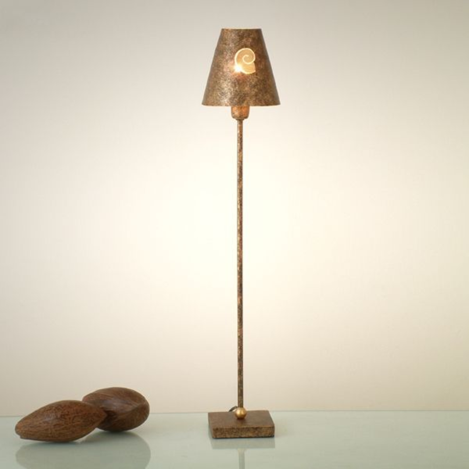 Stylish table lamp ESEMPIO iron brown