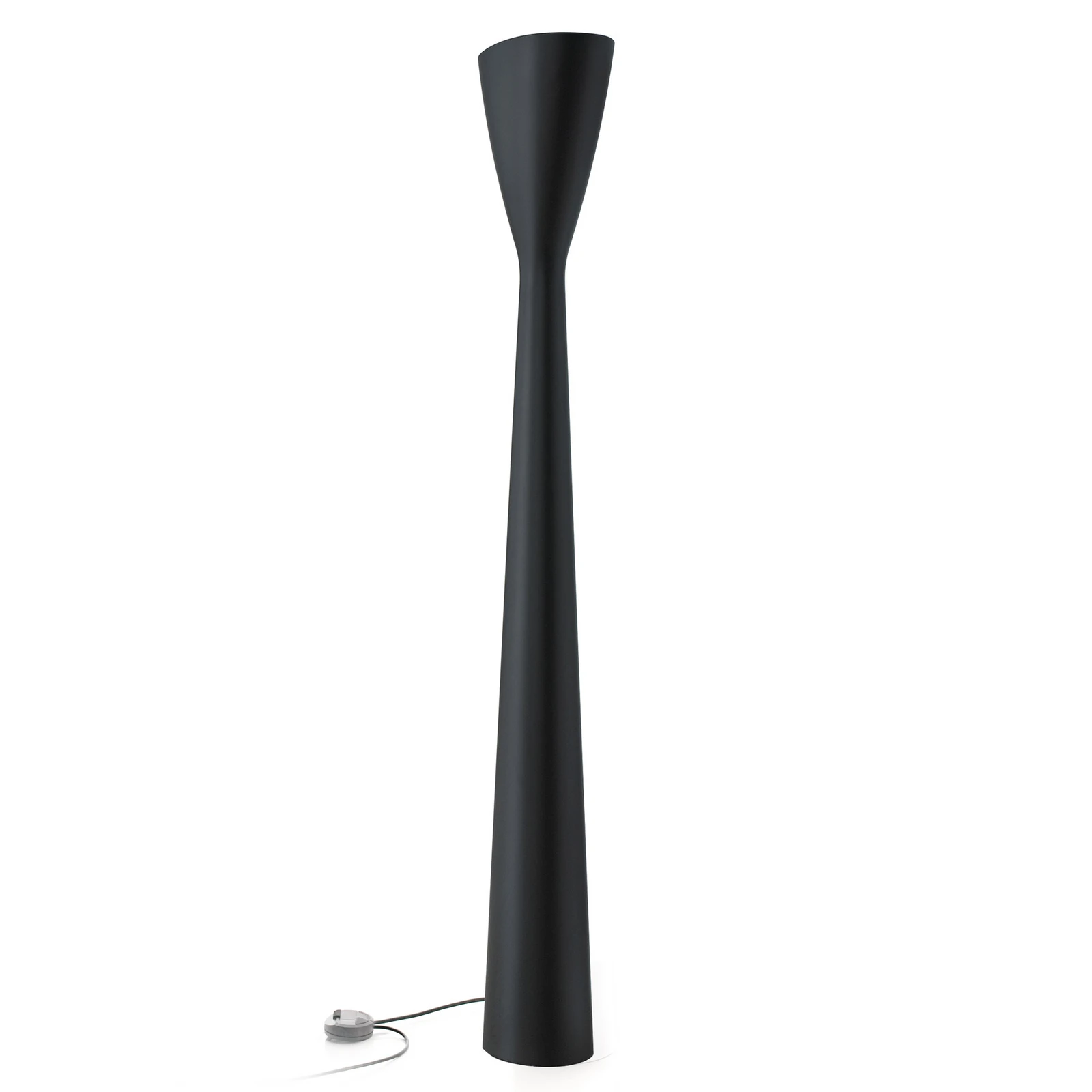 LED-gulvlampe Carrara med dimmer, svart