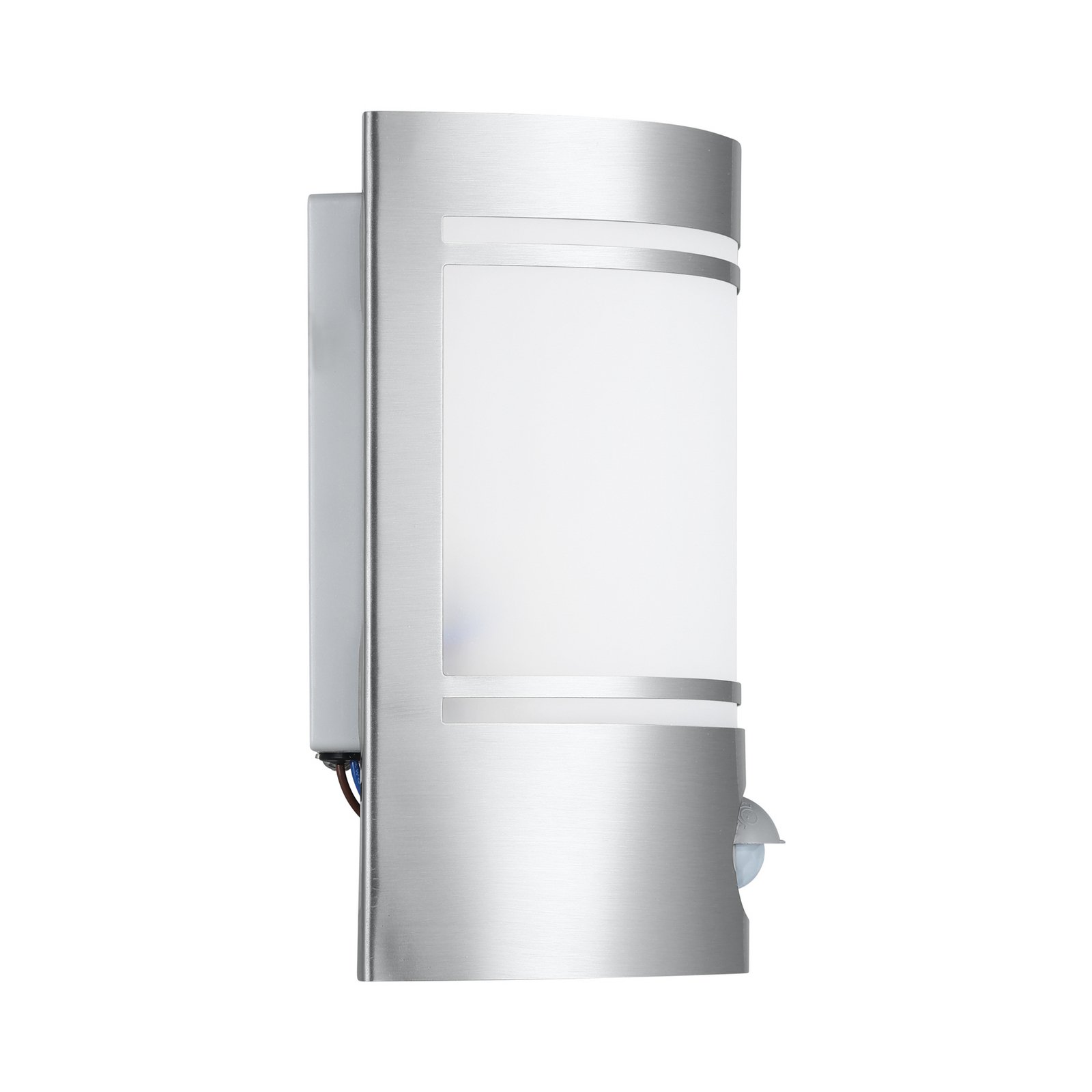 Utendørs vegglampe Cerno, bevegelsessensor, stål