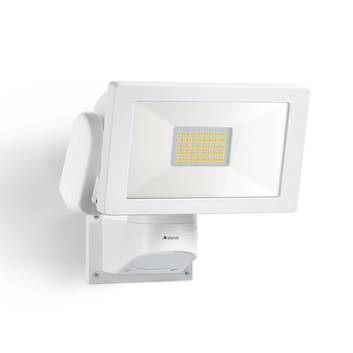 STEINEL LS 300 M LED outdoor spotlight, white