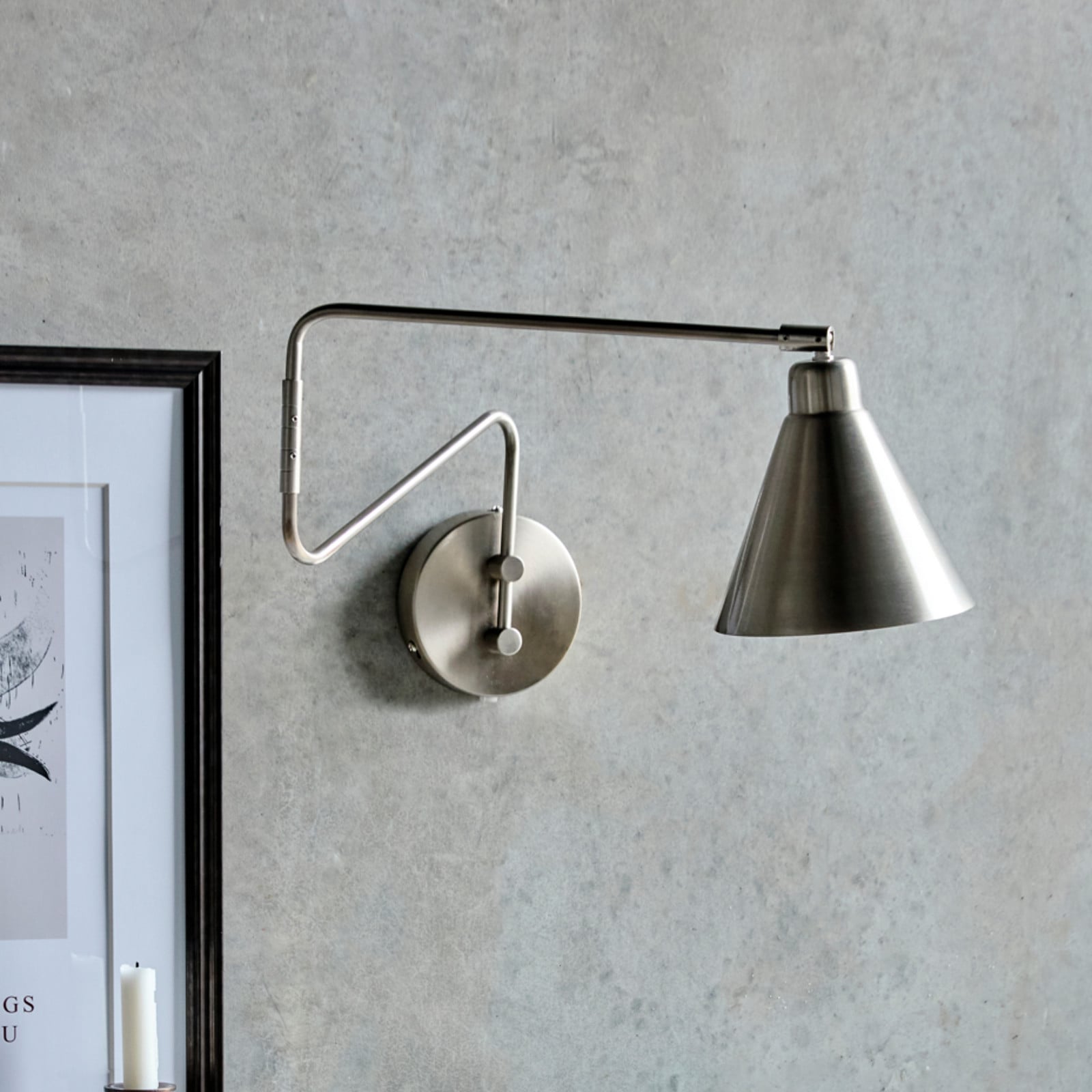 Game vägglampa 76 cm silver metall E14 House Doctor - Vardagsrum - Modern - Med en ljuskälla | Produkter - Vägglampor | Lampspecialisterna