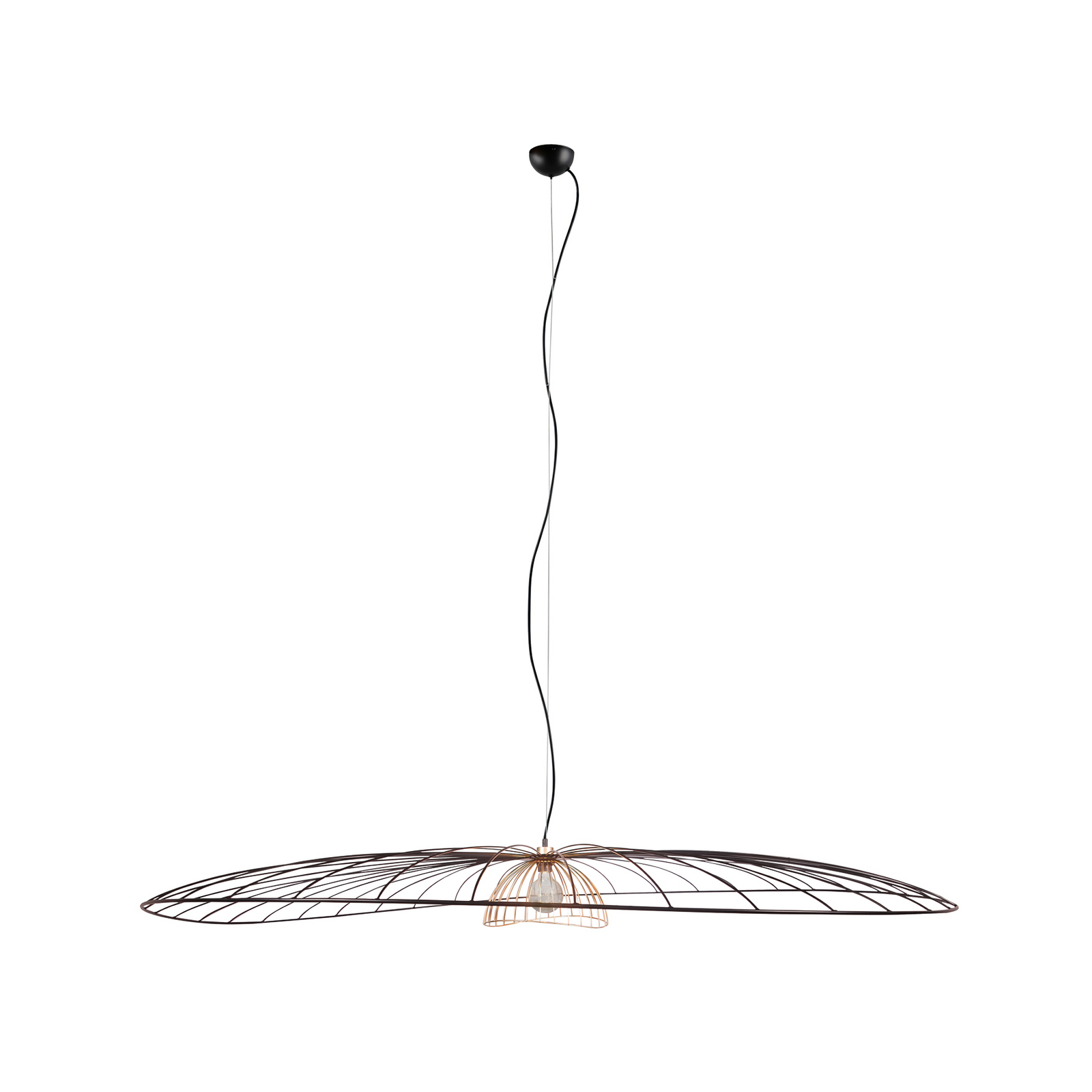 Hanglamp Lauris, matzwart, Ø 200 cm, metaal, E27