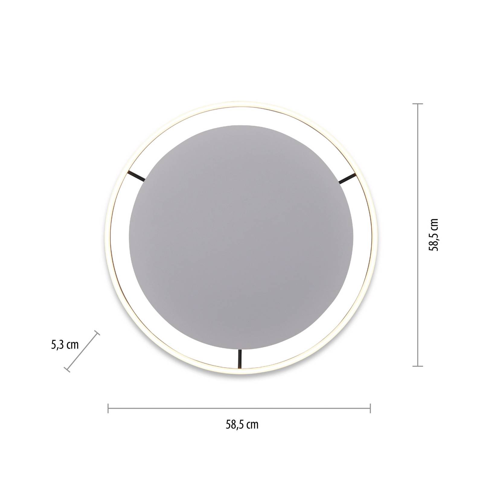 Lampa sufitowa LED Ritus, Ø 58,5 cm, antracytowa