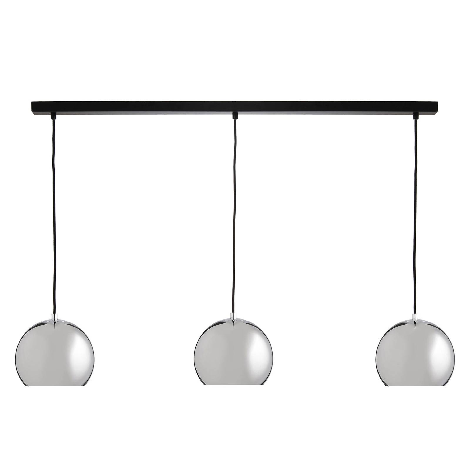 FRANDSEN Ball Track hänglampa 3 lampor krom