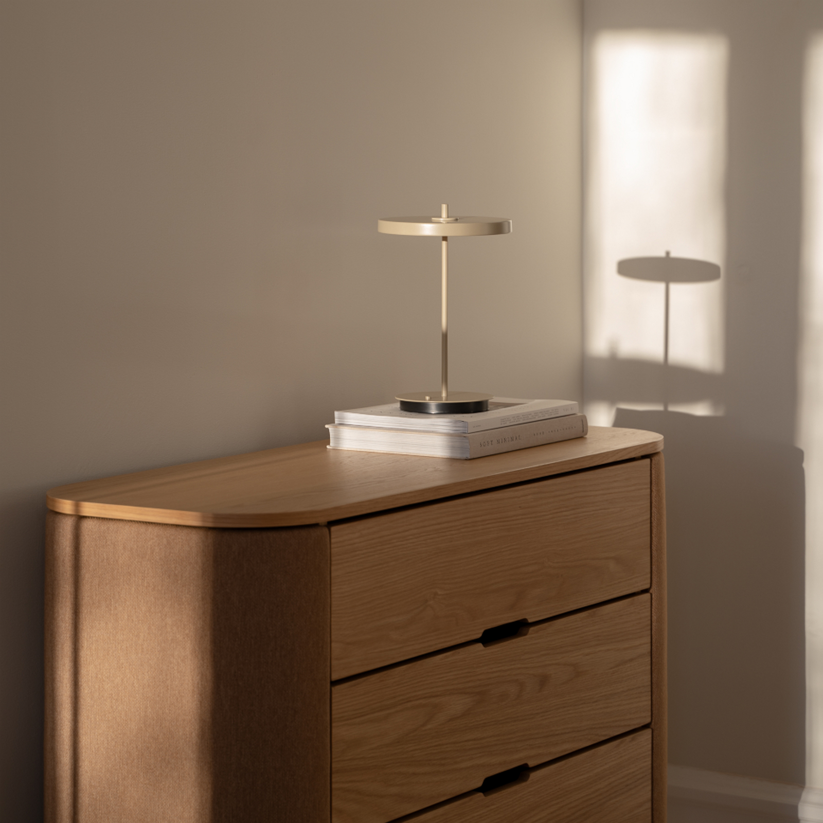 Asteria Move Portable Table Lamp Butter Yellow/Monochrome - UMAGE