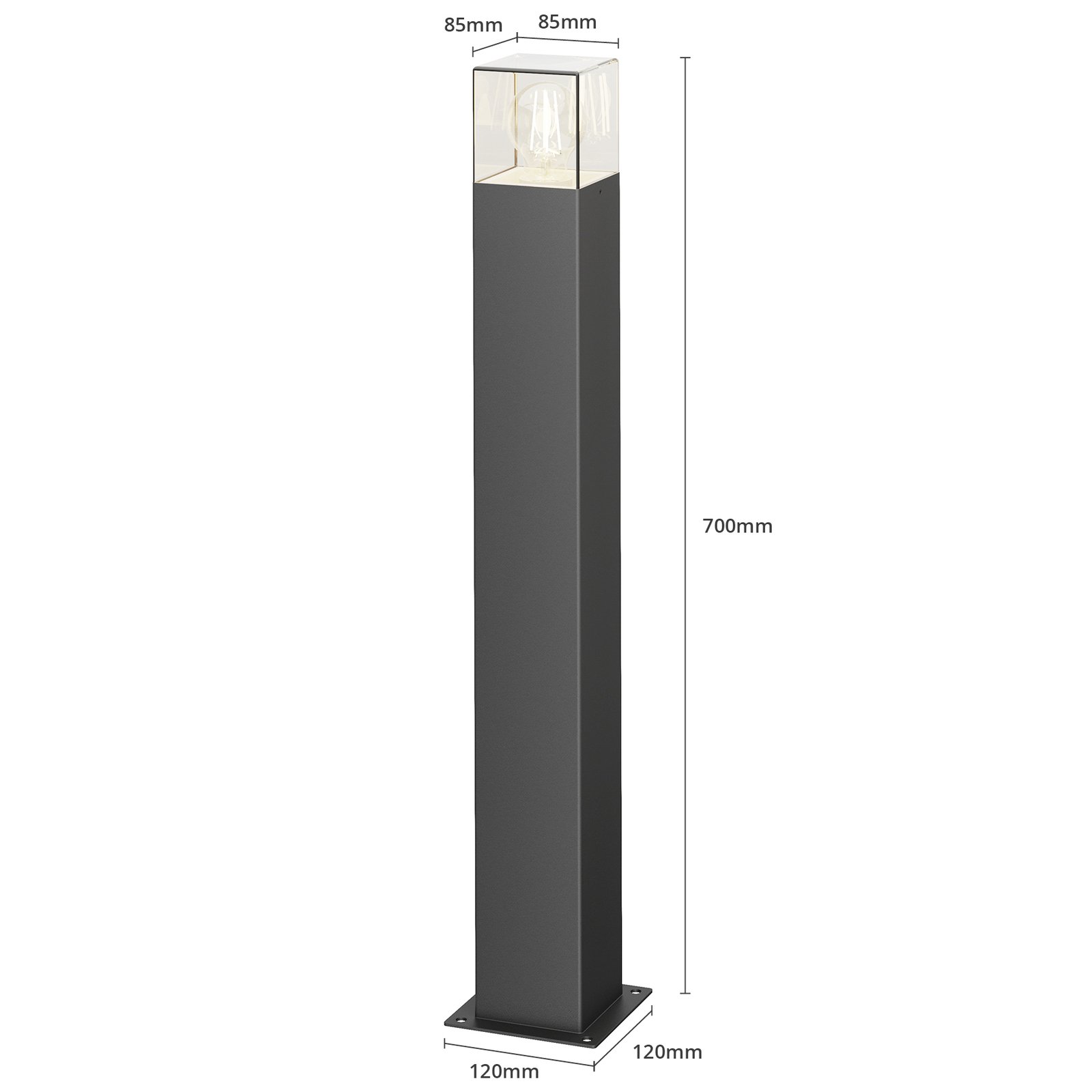 Keke Garden Lamp H70 Anthracite - Lucande