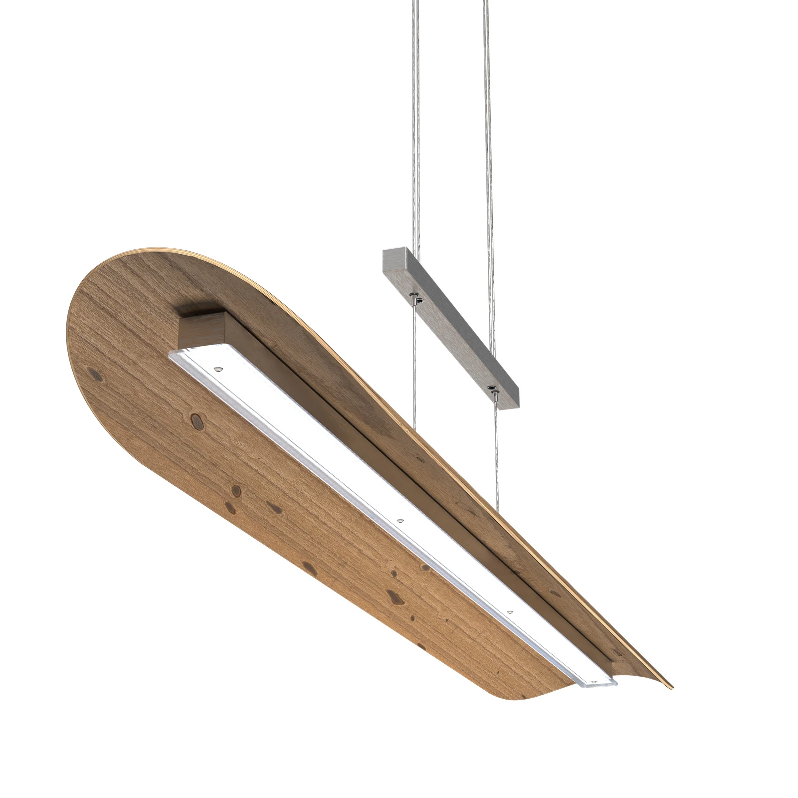 LED-Pendelleuchte Colombia XL, Asteiche natur