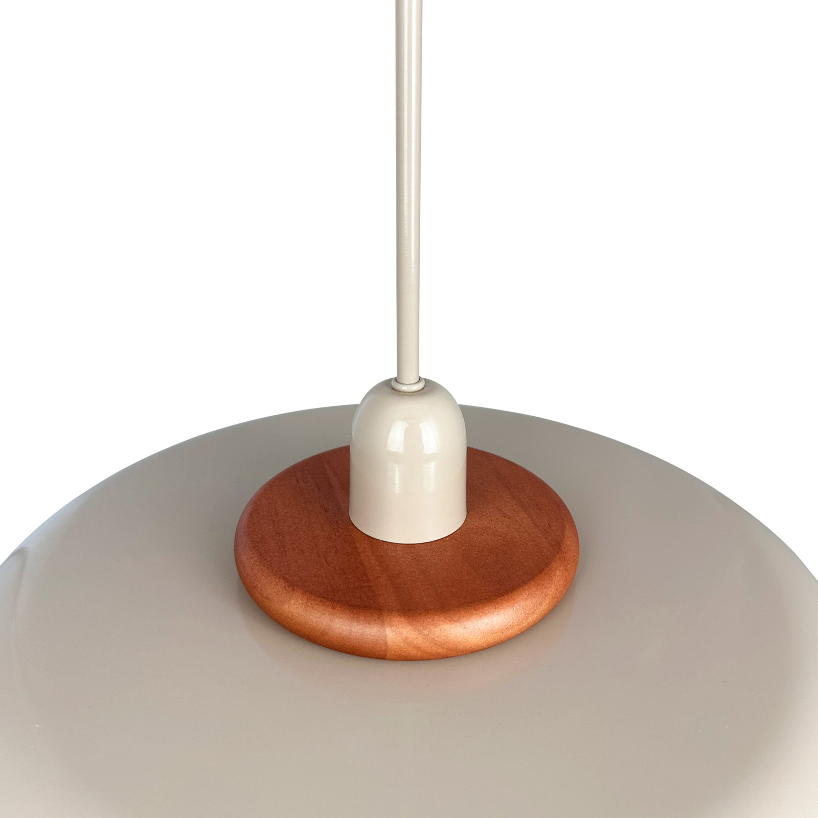 Dyberg Larsen hanging light Planet, milk white, Ø 40 cm, metal